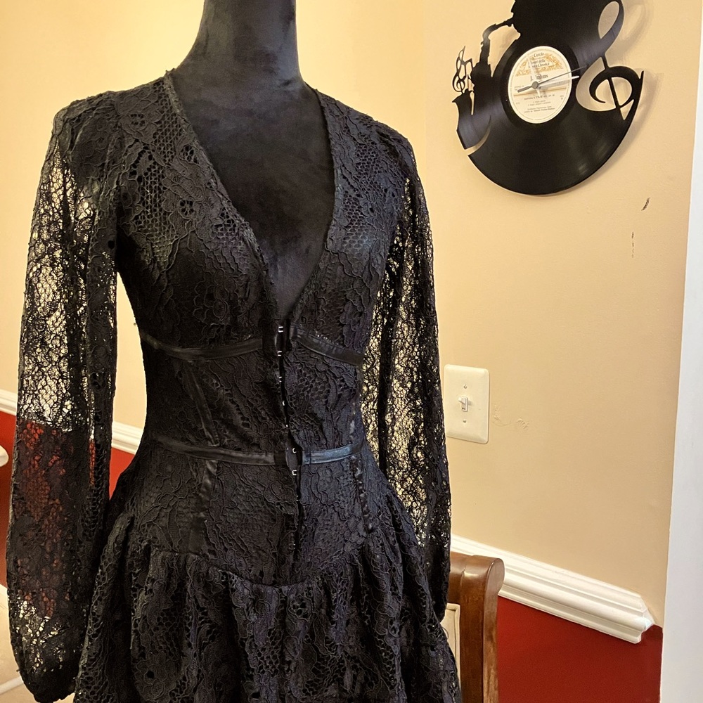 RECLAIMED VINTAGE LACE MINI DRESS